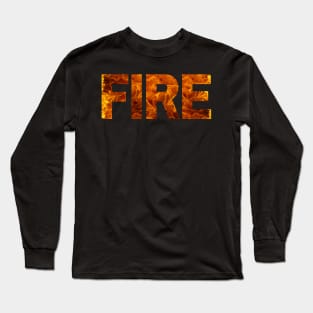 FIRE HALLOWEEN COSTUME FIRE AND ICE MATCHING COUPLES Long Sleeve T-Shirt